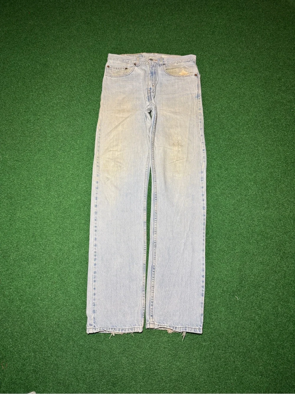 Levis 501 Vintage Jeans 32x34 Distressed Straight Leg 90s Grunge Thrashed